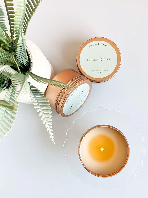 Vela Aromática Artesanal | Lemongrass | 90g